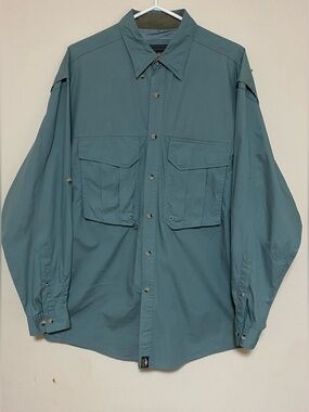 Pacific Trail Teal Button-Up Lightweight Shirt Jacket
